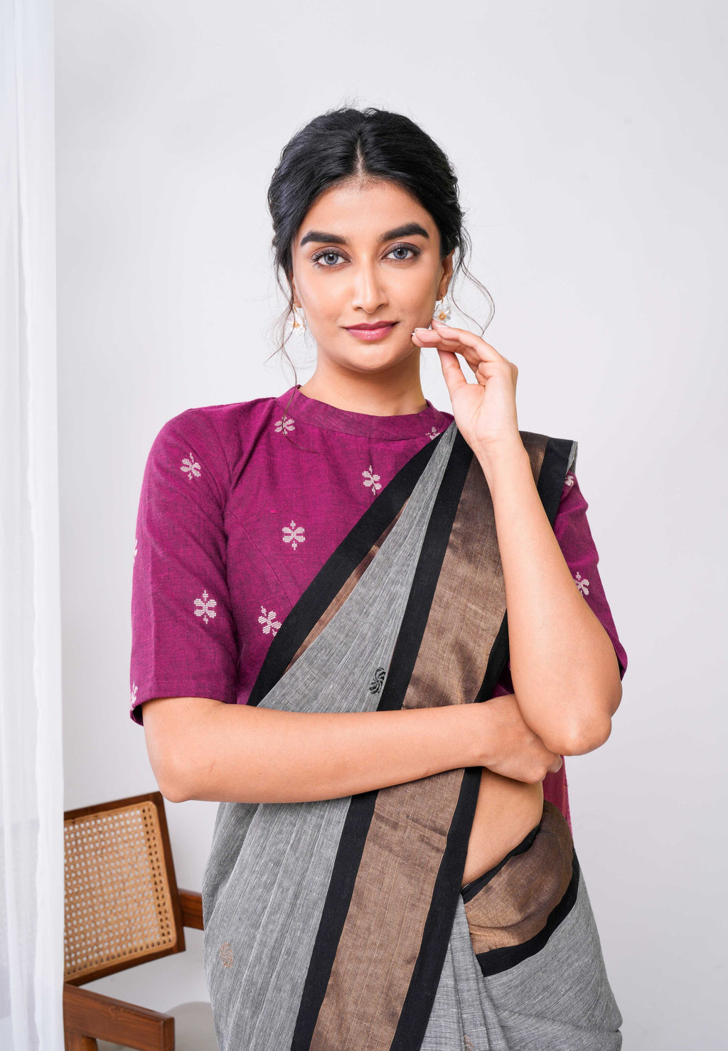 Ash Rose Saree