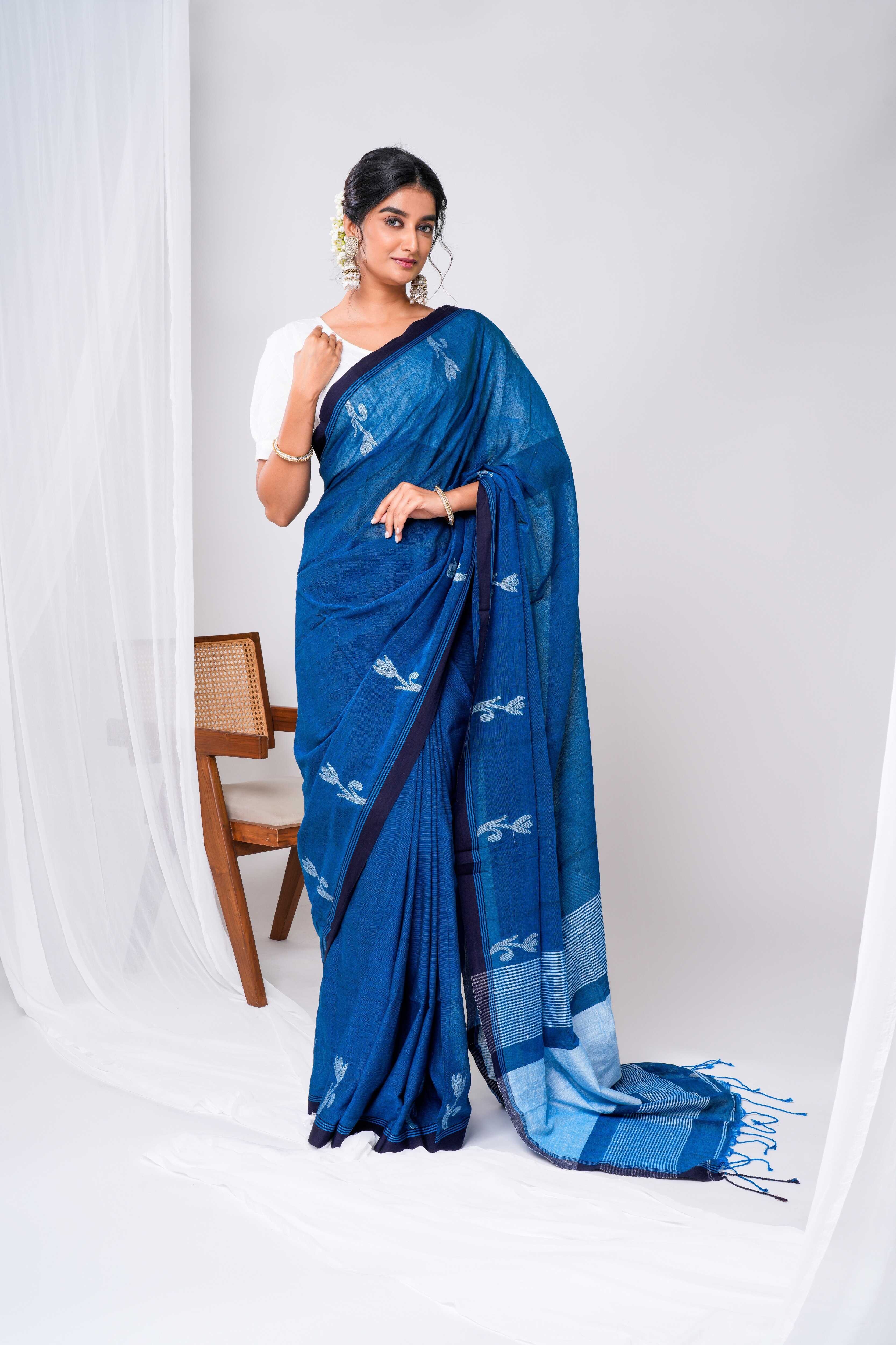 Indigo Drift Saree
