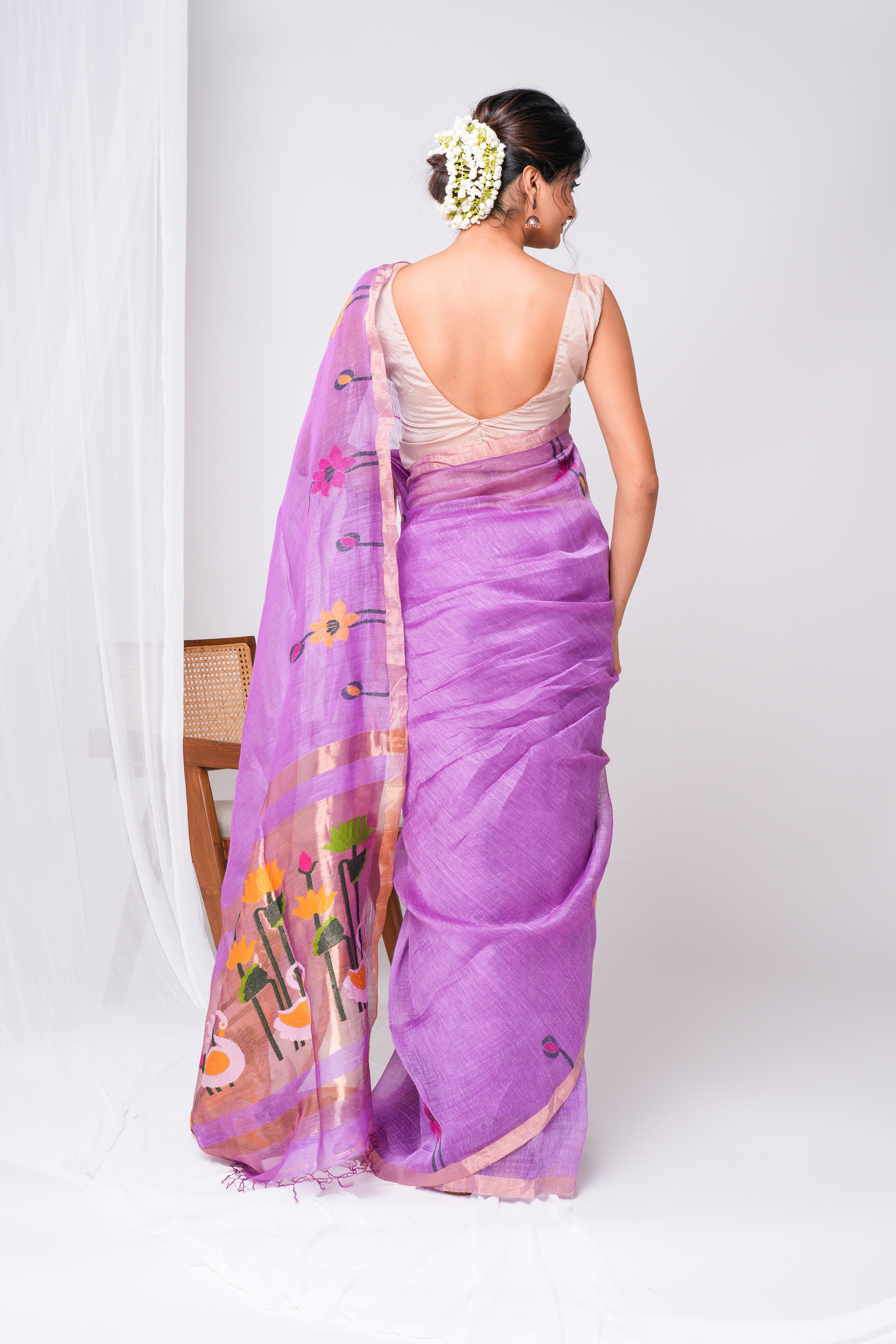 Lilac Stillness Saree