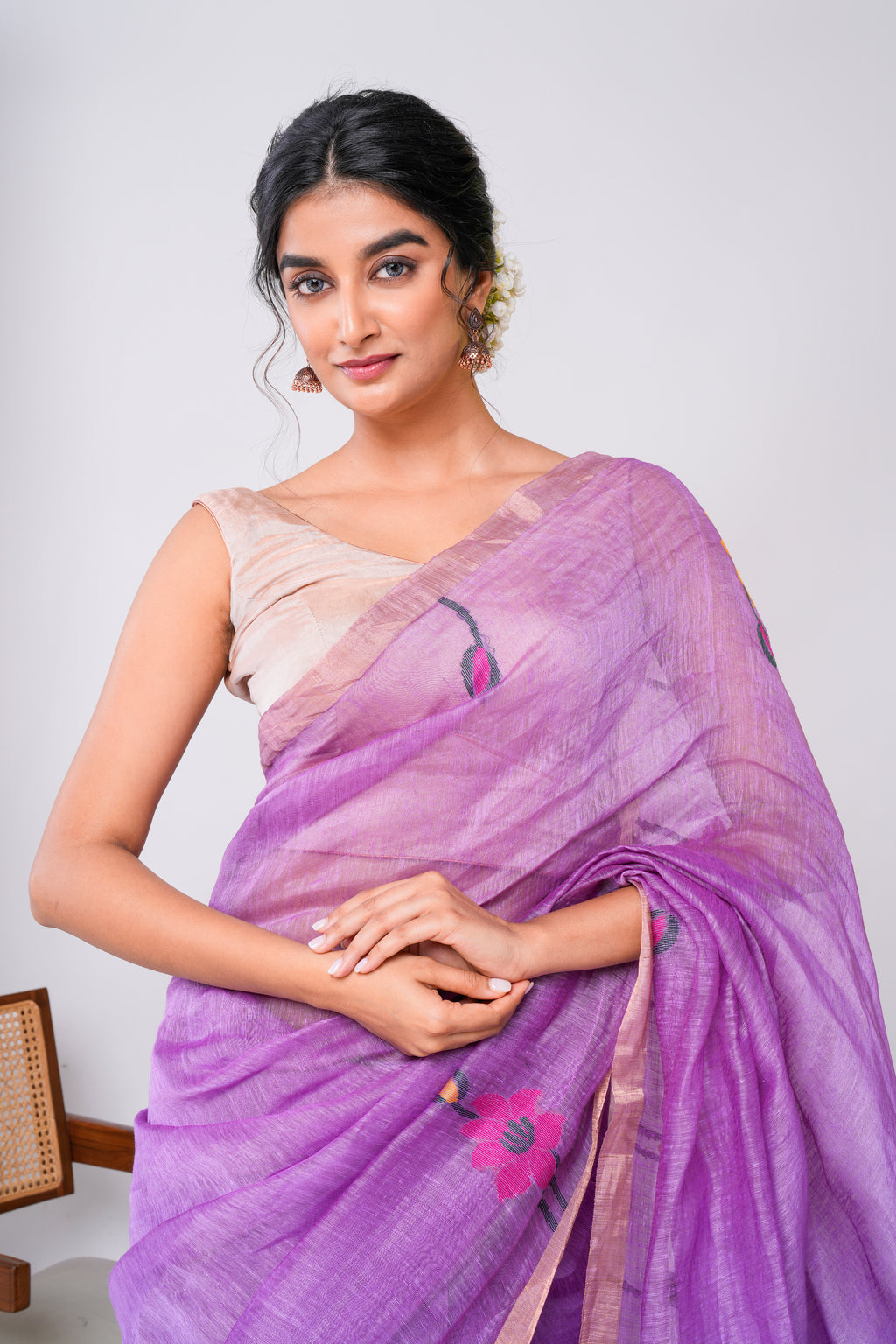 Lilac Stillness Saree