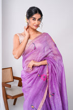 Lilac Stillness Saree