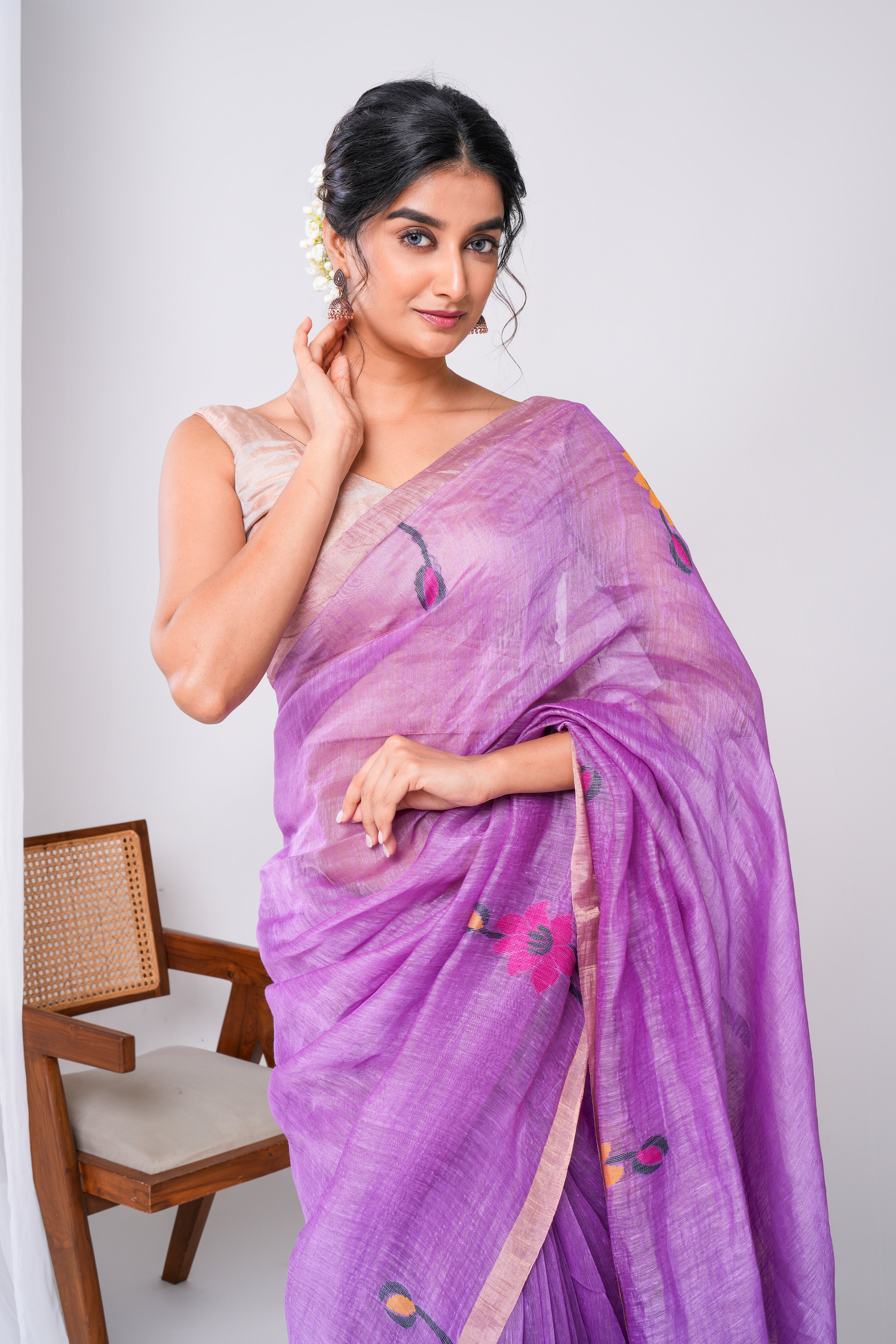 Lilac Stillness Saree