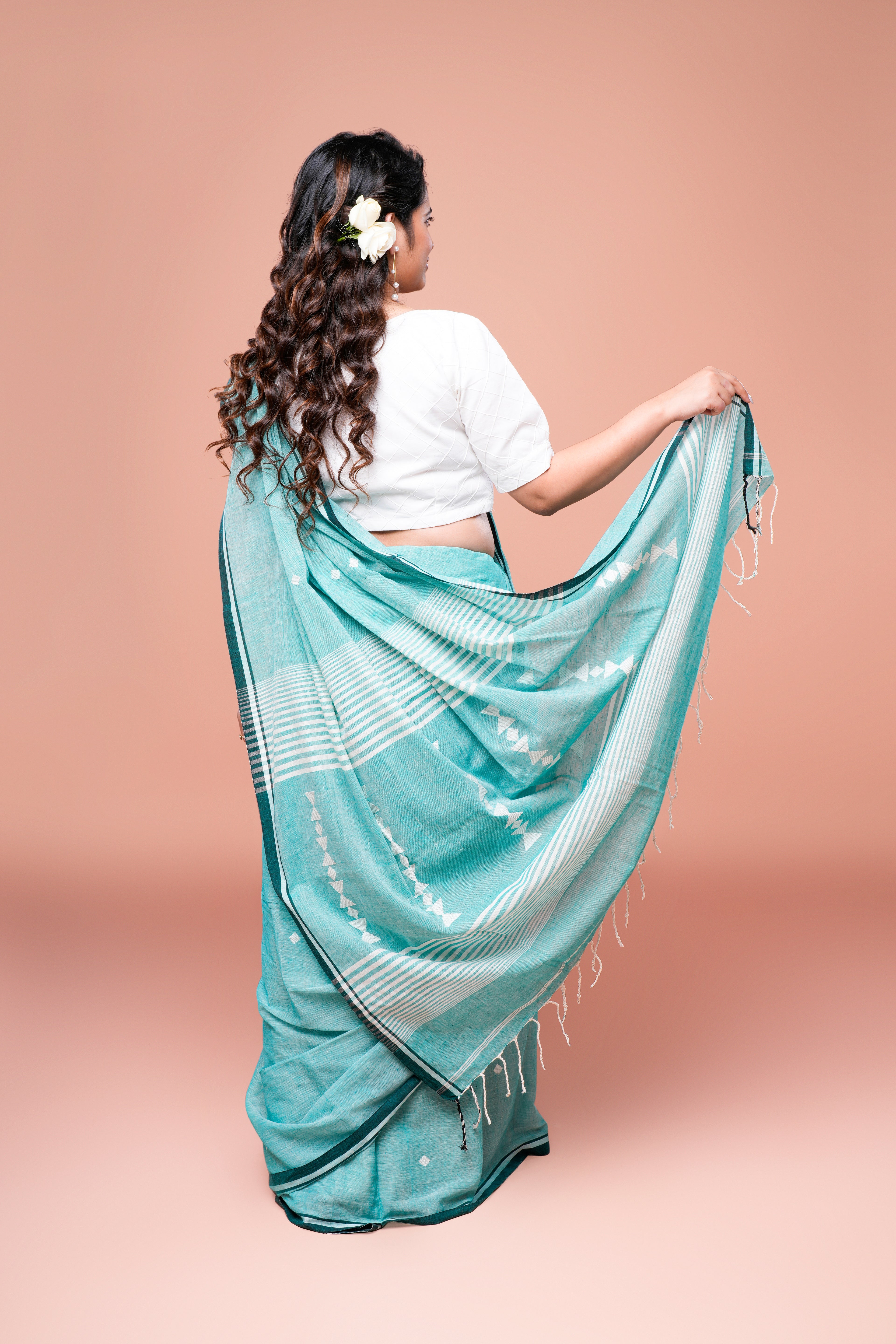 Aqua Hush Saree