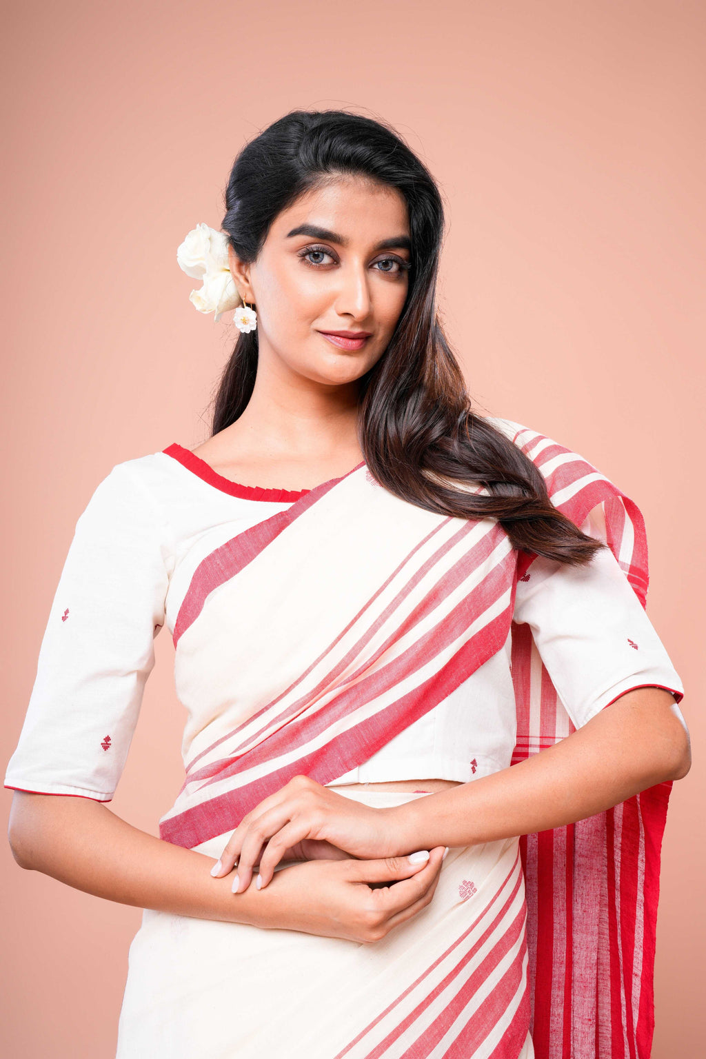 Crimson Calm Saree
