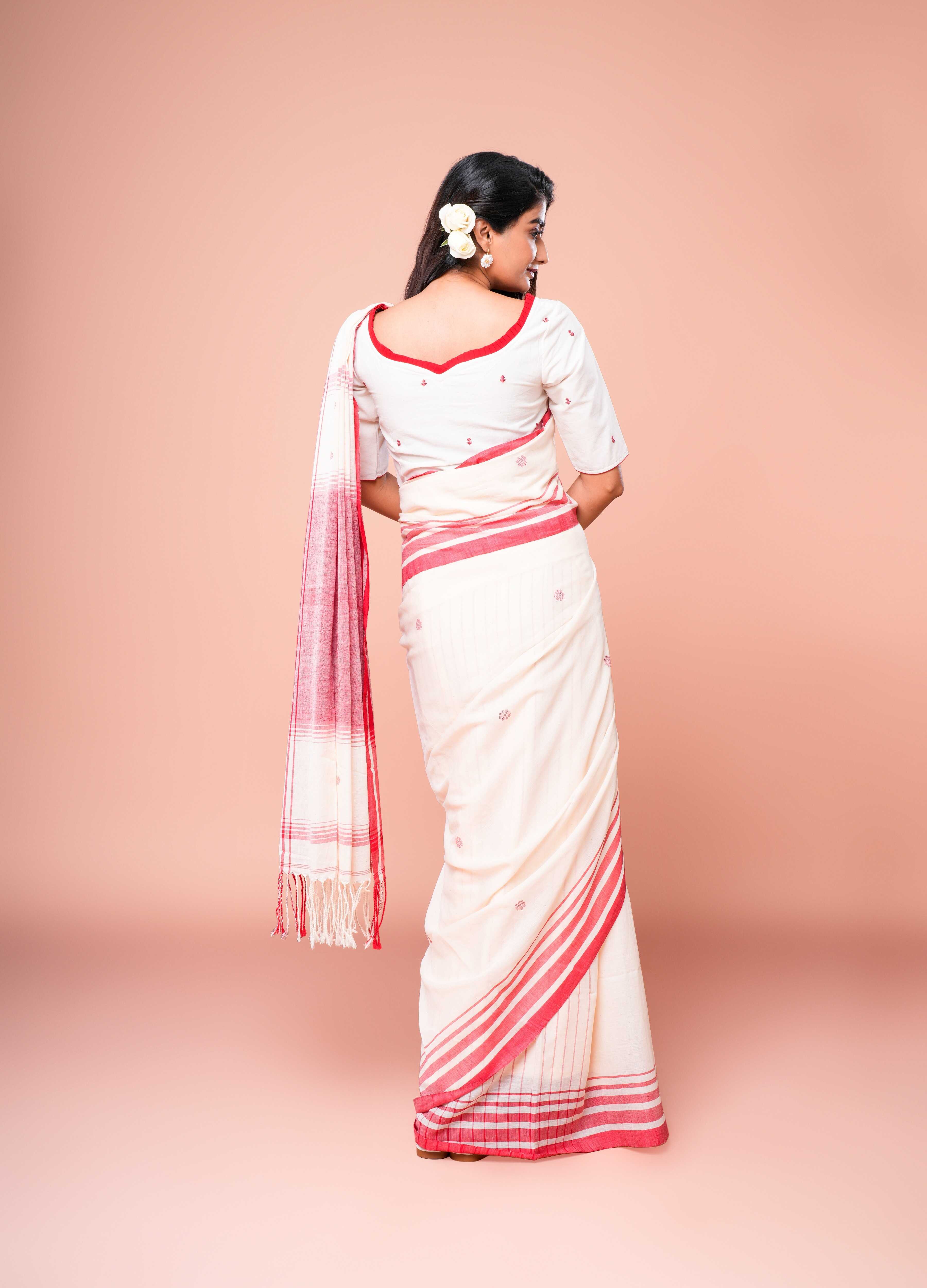 Crimson Calm Saree