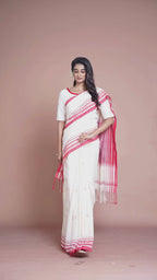 Crimson Calm Saree