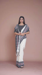 Ivory Echo Saree