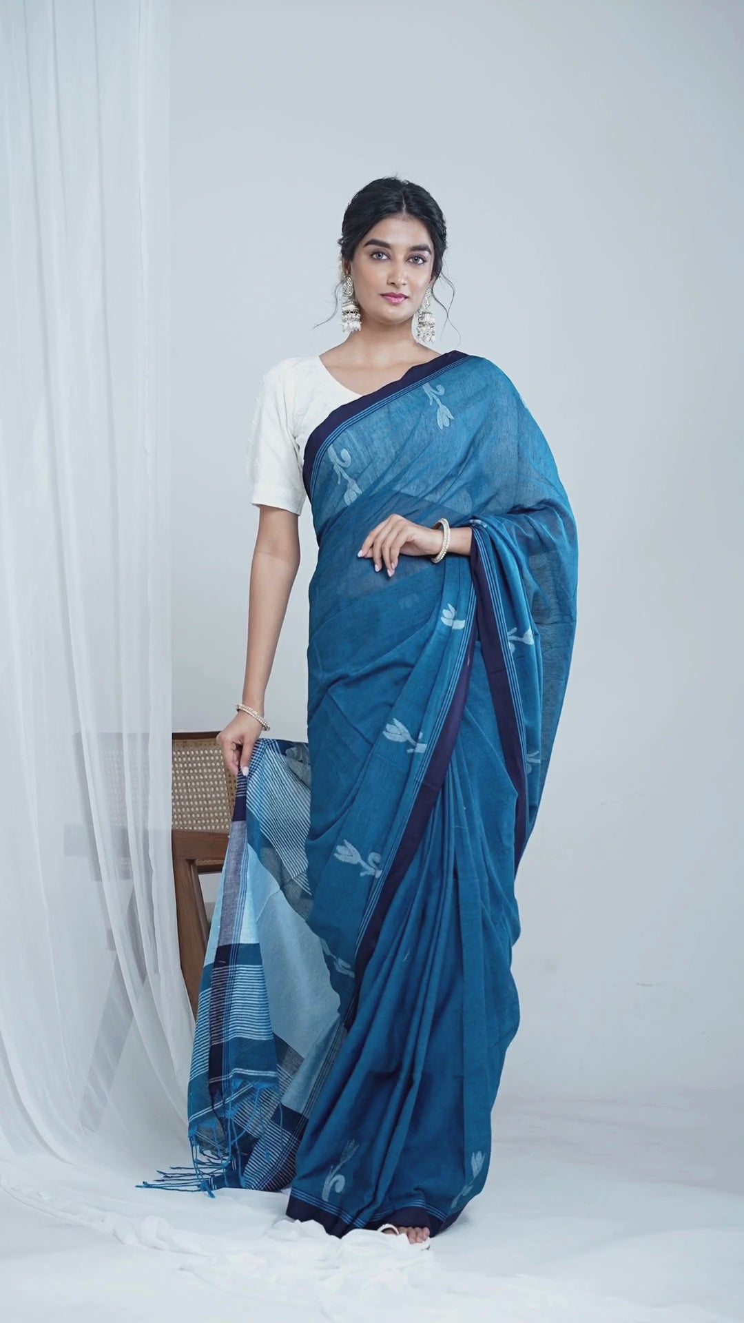 Indigo Drift Saree